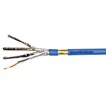 Cablu FTP Cat 6a  4x2xAWG23/1, 500MHz, LS0H, albastru Schrack